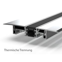 Athmer HT-Türschwelle, L 1300mm Comfort-Plan 78, silberfarbig eloxiert H 20mm Nr. 3-278-1300-4