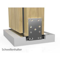 Athmer HT-Türschwelle, L 1300mm Comfort-Plan 78, silberfarbig eloxiert H 20mm Nr. 3-278-1300-4