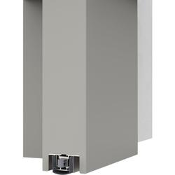 Athmer OT-Schiebetürdichtung, 833mm, ALU eloxiert Schall-Ex® Slide L-24/20 TS zum Einnuten, B 38mm, H 20mm, Hub 16mm (mit Zubehör 5111) Nr. 1-969-0833