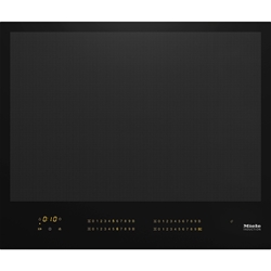 Miele KM 7667 FL Herdunabhängiges Induktionskochfeld in 620mm Breite rahmenlos, Vollfächeninduktion und Topferkennung für bis zu 4 Kochgeschirre, Kommunikation mit der Haube, Automatikfunktion Con@ctivity, großes Leistungsspektrum, Warmhaltefunktion und TwinBooster, Intuitive Schnellanwahl durch Zahlenreihen