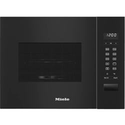 Miele M 2224 SC Einbau-Mikrowelle in Obsidianschwarz, optimale und gleichmäßige Bräunung, integrierter Quarzgrill, perfektes Auftauen und Garen, Automatikprogramme, Speisen bleiben genussfertig, Warmhalteautomatik