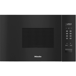 Miele M 2230 SC Einbau-Mikrowelle in Obsidianschwarz, perfektes Auftauen und Garen, Automatikprogramme, Speisen bleiben genussfertig, Warmhalteautomatik