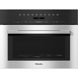 Miele M 7140 TC Einbau-Mirkowellengerät in Edelstahl/Cleansteel, besonders leistungsstarke Mikrowelle, 900 W, viel Platz, 46 l Garraumvolumen und 40cm Drehteller, Klartextdisplay mit Sensorbedienung, DirectSensor S