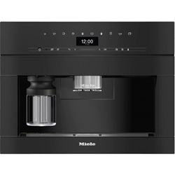 Miele CVA 7440 Einbau-Kaffeevollautomat in Obsidianschwarz, komfortabel bewirten, für größere Mengen, Kannenfunktion, immer frisch gemahlen, AromaticSystemFresh, zeitgleiche Zubereitung per Knopfdruck, OneTouch for Two