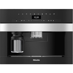 Miele CVA 7445 Einbau-Kaffeevollautomat in Edelstahl/Cleansteel, komfortabel bewirten, für größere Mengen, Kannenfunktion, immer frisch gemahlen, AromaticSystemFresh, zeitgleiche Zubereitung per Knopfdruck, OneTouch for Two