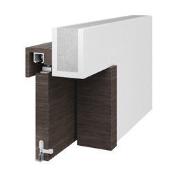 Athmer Schiebetürdichtung, Schall-Ex® Slide M-12 WS ZA L 960mm, eloxiert zum Einnuten, B 12mm, H 35mm, Hub 11mm, ALU (mit Zubehör 5220) Nr. 1-844-0960-1