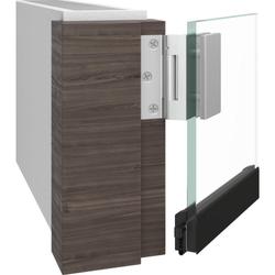 Athmer Glastürdichtung, 1083mm, Schall-Ex® GSA, edelstahlfarben eloxiert (C-31), B 11,6mm, H 40mm, Hub 20mm, einseitig, Silikon selbstverlöschend (mit Zubehör 5334) Nr. 1-1111-1083