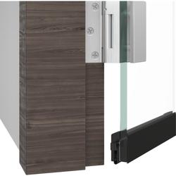 Athmer Glastürdichtung, 1083mm, Schall-Ex® GSA, anthrazit RAL 7016 matt, B 11,6mm, H 40mm, Hub 20mm, einseitig, Silikon selbstverlöschend (mit Zubehör 5334) Nr. 1-1113-1083