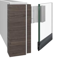 Athmer Glastürdichtung, 958mm, Schall-Ex® GSH-10, edelstahlfarben eloxiert (C-31), B 13mm, H 40mm, Hub 20mm, einseitig, Silikon selbstverlöschend (mit Zubehör 5333) Nr. 1-1131-0958