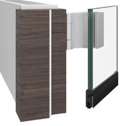 Athmer Glastürdichtung, 833mm, Schall-Ex® GSH-13, schwarz RAL 9005 matt, B 18,8mm, H 41,2mm, Hub 20mm, einseitig, Silikon selbstverlöschend (mit Zubehör 5334) Nr. 1-1152-0833