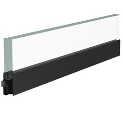 Athmer Glastürdichtung, 958mm, Schall-Ex® GSH-17, anthrazit RAL 7016 matt, B 20,5mm, H 40mm, Hub 20mm, einseitig, Silikon selbstverlöschend Nr. 1-1163-0958