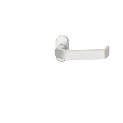 FSB AGL® FH-Drücker-Halbgarnitur, ohne Schlüsselrosette, oval, Aluminium, 06 1272, naturfarbig, eloxiert, verdeckt verschraubt, ohne Stütznocken, Klasse 4, Vierkant 9mm, Abdeckung 14mm Nr. 0 06 1272 02363 0105