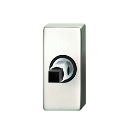 FSB OT-Drückerrosette, Aluminium, 09 0001, eckig, verdeckt verschraubt, naturfarbig eloxiert, ohne Stütznocken, Vierkant 8mm, Lagerung Hochhaltemechanik Nr. 0 09 0001 27143 0105