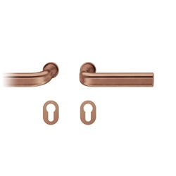 FSB OT-Drückergarnitur, mit Rosette, rund, DIN Links-Rechts, PZ, Bronze, 15 1242, dunkelbronze, ohne Stütznocken, Vierkant 8mm, Abdeckung 7mm, TS 39-48mm Nr. 0 15 1242 01310 7625