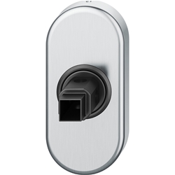FSB DK-Fenstergriffrosette, für Steckgriff, Edelstahl, 34 0000, oval, Edelstahl fein matt, mit Stütznocken, verdeckt verschraubt, DIN Links-Rechts, Vierkant 7mm, Stiftlänge 24-38mm Nr. 0 34 0000 09030 6204