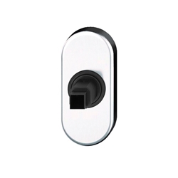 FSB DK-Fenstergriffrosette, flächenbündig, 34 0000, oval, Edelstahl fein matt, mit Stütznocken, verdeckt verschraubt, Vierkant 7mm, Stiftlänge 14-28mm Nr. 0 34 0000 09034 6204