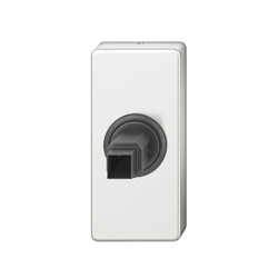 FSB DK-Fenstergriffrosette, für Steckgriff, Aluminium, 34 0000, kantig, naturfarbig eloxiert, mit Stütznocken, verdeckt verschraubt, DIN Links-Rechts, Vierkant 7mm, Stiftlänge 24-38mm Nr. 0 34 0000 09040 0105