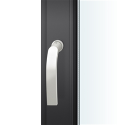 FSB DK-Fenstergriff, mit runder Rosette, DIN Links-Rechts, 34 1271, naturfarbig eloxiert, ohne Stütznocken, Vierkant 7mm, Stiftlänge 24-38mm Nr. 0 34 1271 71101 0105