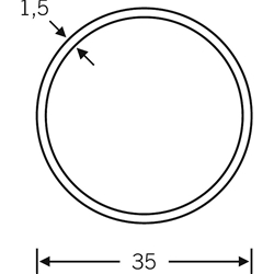 FSB Haustür-Griffrohr, für Stoßgriff 35mm, Edelstahl, 66 6801 Edelstahl fein matt, DIN Links-Rechts, rund, 3000mm Nr. 0 66 6801 00000 6204