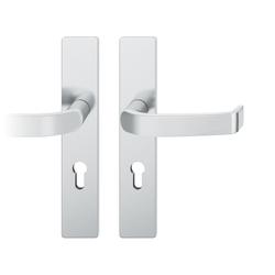 FSB AGL® 3 FH-Drückergarnitur, Langschild, eckig, PZ, E72, DIN Rechts, 79 1272, Edelstahl fein matt, mit Stütznocken, Ausgleichslager® 3, Vierkant 9mm, TS 39-48mm Nr. 0 79 1272 62110 6204