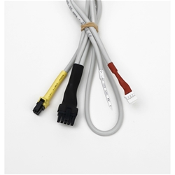 Navkom BBX Kabelset, 4 polig, L=80cm Gelbes Kabel, 30cm Rotes Kabel + PAP-04V-S Stecker 30cm LED Kabel für Motorschloss Winkhaus STV EAV4 und EAV4+ Nr. C-BBX-0080-W-SH