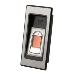 Navkom Bioreader Fingerscanner zum Einbau, geneigt ER-schwarz, vorne Dim. 40,2x79,3mm, Installation Dim. 34,2x61,3x18mm, Geneigt Nr. R7-BR-4