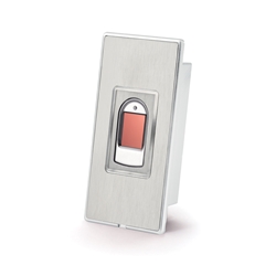Navkom Bioreader Fingerscanner zum Einbau, gerade ER, vorne Dim. 42x82mm, Installation Dim. 34,2x59x18mm Nr. R7-BR-S