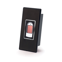 Navkom Bioreader Fingerscanner zum Einbau, gerade schwarz, vorne Dim. 42x82mm, Installation Dim. 34,2x59x18mm Nr. R7-BR-B