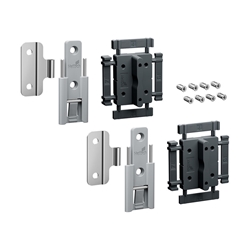 Hettich WingLine L Mittelscharnier-Set für Faltschiebetür Schnellmontage Standard 2x grau 9339480
