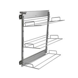 Hettich Schuhauzug mit 3 Ablagen L/R mit Kugelvollauszug silber 9352769