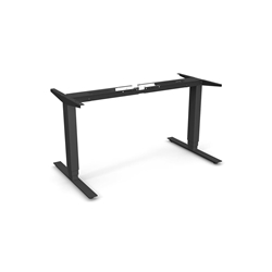 Tischgestell AERO 3D mit 660mm Hub, RAL 9005 schwarz, Bauart geprüft für Tischplatte max. 1100x1800mm, Set besteht aus: 2 Teleskop-Beine mit Motorhaus, 2 Füßen (Kufen), 2 Plattenauflagen, 1 Steuergerät für den Anschluss von 2 Beinen, 1 Bedienelement auf/ab, 1 Kastentraverse 1150-1740, Tragkraft 100kg Nr. SW.AE23.40