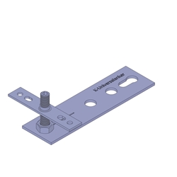 Knelsen SFK-Anker RC2, Flachstahl Fensteranker, SFK-125x2,5-F-40, für die Fenstermontage ohne sichtbare Bohrung, Höhenverstellbar 10-35mm Nr. K-148992-F
