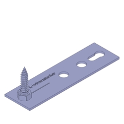 Knelsen FMS-Anker RC2, FMS-125x2,5-F-7,5x42, Flachstahl 125x2,5 mit Rahmenschraube Ø7,5x42, für die Fenstermontage ohne sichtbare Bohrung Nr. K-14909404