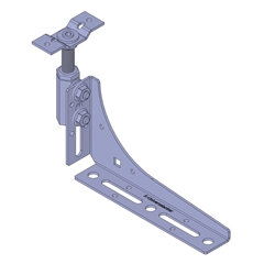 Knelsen WU-Stütze, SLW-Profil mit Justierelement, S95x180-M12x115-165, 3D-justierbar, für die untere Fenstermontage, Höhenverstellung 115-165mm Nr. K-00034090