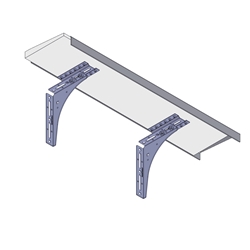 Knelsen Thermo-Alufensterbankhalter T-AFBH34-begehbar-180 200-250, Auflageprofil 180mm, 34mm Aufnahme, Ausladung 200-250mm, mit thermischer Trennung Nr. K-40531203