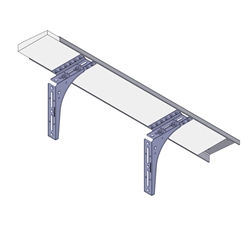 Knelsen Thermo-Steinfensterbankhalter T-SFBH-begehbar-130 190-225, Auflageprofil 75mm, Ausladung 190-255mm, Verstellbereich 130-165mm, mit thermischer Trennung Nr. K-40532200