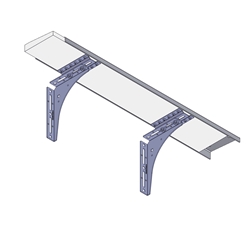Knelsen Thermo-Steinfensterbankhalter T-SFBH-begehbar-130 210-260, Auflageprofil 75mm, Ausladung 210-260mm, Verstellbereich 150-200mm, mit thermischer Trennung Nr. K-40532210