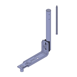 Knelsen RK-Fest-DS-7,5-205, Fensterbefestigung zur Direktverschraubung oben im Rollladenkasten, mit thermischer Trennung, für alle Kastensysteme geeignet Nr. K-40020870