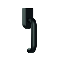 Hewi Fenstergriff, abschließbar, Vierkant 7mm, Stift vorstehend 30mm, 111PBFGA.1K, tiefschwarz matt, mit Stütznocken, Nocken Ø 10mm, verdeckt verschraubt Nr. 111PBFGA.1K 90