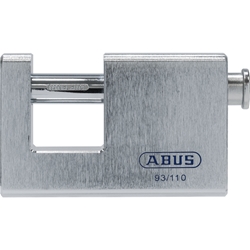 Abus Sicherheitsschloss 93RK/110 Euro-PZ 0 ohne Schlüssel, gehärteter Spezialstahl Gehäuseb. 110mm, Gehäuset. 29mm, H 70mm Nr. 88993