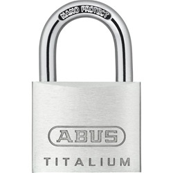 Abus Vorhangschloss, Titalium 64TI/35 5-stiftig, 2 Profilschlüssel, TITALIUM™-Spezialaluminium Gehäuseb. 35mm, Gehäuset. 14mm, H 54mm Nr. 56194