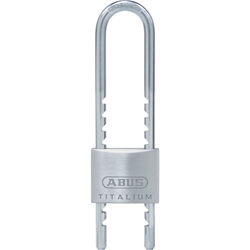Abus Vorhangschloss, Titalium 64TI/50HB60-150 höhenverstellb. Bügel, 2 Schlüssel, TITALIUM™-Spezialaluminium Gehäuseb. 50mm, Gehäuset. 17mm Nr. 89490