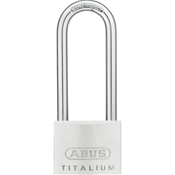 Abus Vorhangschloss, Titalium 64TI/50HB80 HB, 2 Profilschlüssel, TITALIUM™-Spezialaluminium Gehäuseb. 50mm, Gehäuset. 17mm, H 128mm Nr. 56208