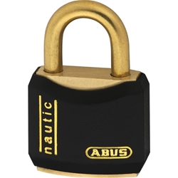 Abus Vorhangschloss, Nautic T84MB/20 B/DFNLI, 2 Profilschlüssel, Messing massiv, Gehäuseb. 22mm, Gehäuset. 12mm, H 34mm Nr. 35260