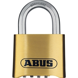 Abus AV-Zahlen-Vorhangschloss 180IB/50 Lock-Tag, Messing geschmiedet, korrosionsgeschützt, Gehäuseb. 52mm, Gehäuset. 24mm, H 77mm Nr. 69679