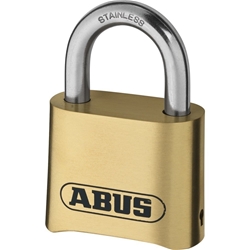 Abus AV-Zahlen-Vorhangschloss 180IB/50 Lock-Tag, Messing geschmiedet, korrosionsgeschützt, Gehäuseb. 52mm, Gehäuset. 24mm, H 77mm Nr. 69679