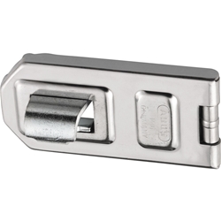 Abus Tür-Diskus-Überfalle, mit Ösenplatte, Edelstahl 140/120 B/DFNLI, rostfrei, zum Anschrauben, L 120mm, H 56mm Nr. 33716