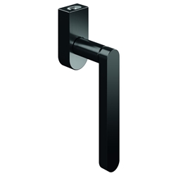 Hewi Fenstergriff, abschließbar, Vierkant 7mm, Stift vorstehend 30mm, 270XPFGA.1 DC, Standard, schwarz, mit Stütznocken, Nocken Ø 10mm, verdeckt verschraubt Nr. 270XPFGA.1 DC