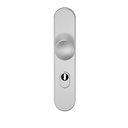 ECO OGL Langschild-Halbgarnitur ES1 Knopf K130 9mm FS Edelstahl ZA PZ 92mm M12 Gewinde inkl. Rollenwechselstift 9x80mm, kurze Bolzen, inkl. Spezialschraube für TS 65-70mm Nr. 5030072348
