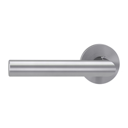 Griffwerk Türgriffgarnitur LUCIA PROF Schraubtechnik Rosetten rund smart2lock 2.0 DIN links Edelstahl matt Nr. 120133271